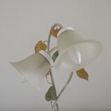 Vintage French double table lamp with glass shade "Autumn Leaves" 5488