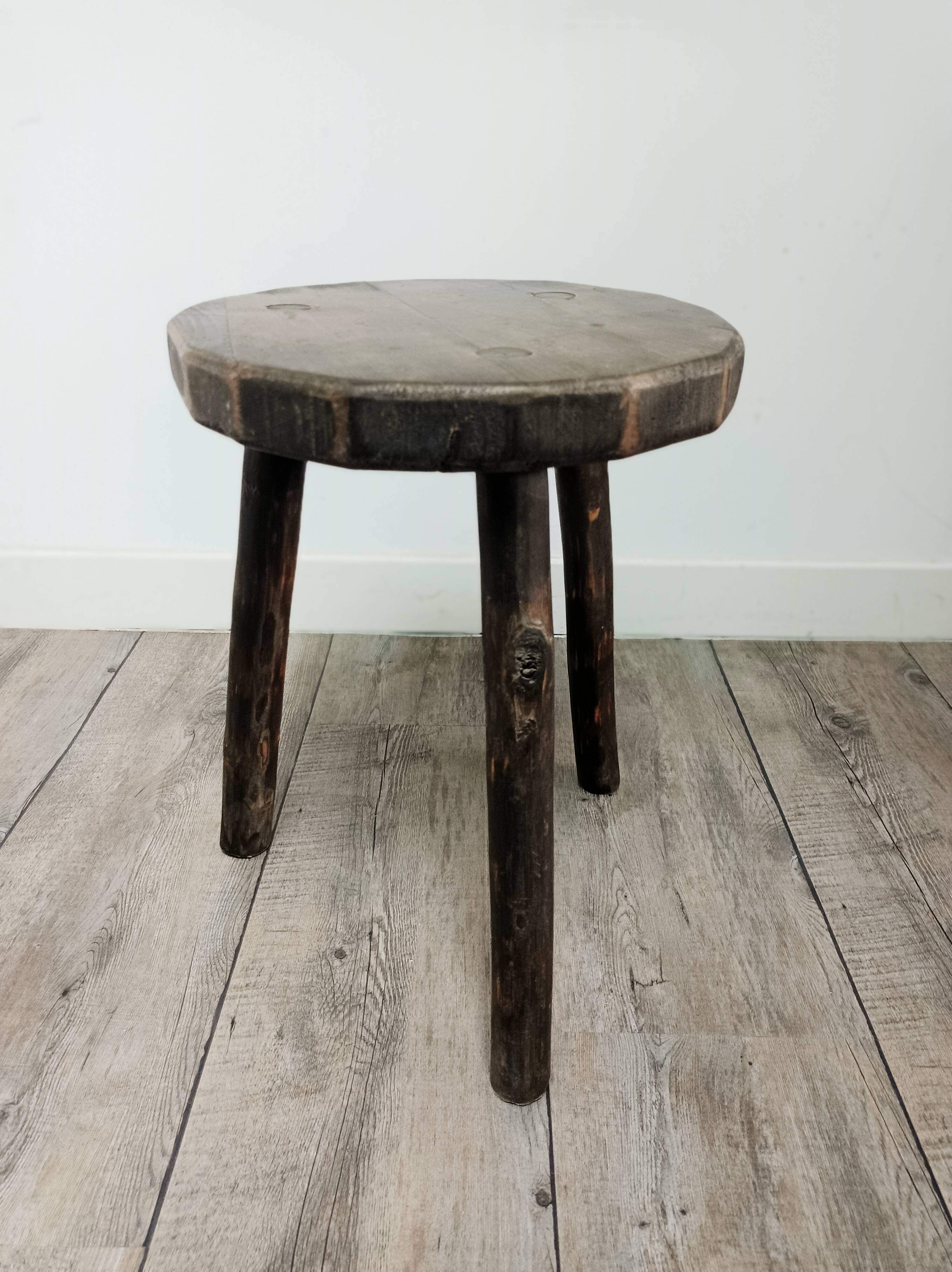 Rustic tripod stool