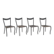 Black Manila dining chairs by Val Padilla for Conran, c.1980