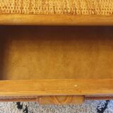 Pair of rattan bedside tables