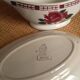Saucière and its oval dish Digoin Sarreguemines Saverne Roses Art Deco