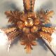 Wall lamp/ceiling lamp in gilded metal, Banci Firenze, 70s