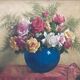 Bouquet de fleurs signé L.Noireaut