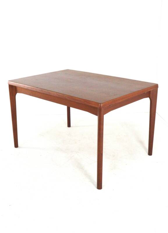 Table à manger rectangulaire extensible en teck de Henning Kjaernulf pour Vejle