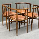 Thonet set of 4 built-in chairs 60s / 70s