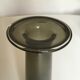 Vase mid century scandinave en verre gris kaki