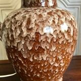 Vintage enamelled ceramic lamp