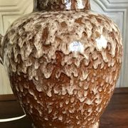 Vintage enamelled ceramic lamp