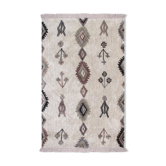 Berber carpet 160x230 cm white colorful patterns