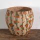 Antique Chinese papier-mâché basket with floral patterns – China, circa 1930