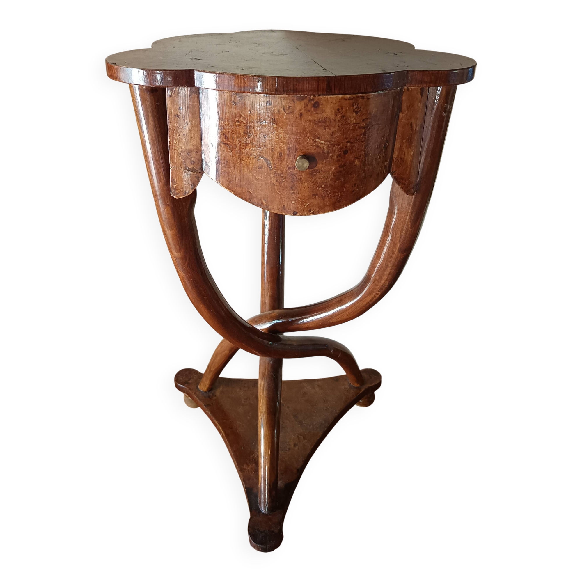 Guéridon ancien art deco, annees 1930.