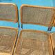 Lot de 4 chaises Cesca B32 beiges Marcel Breuer