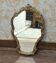 Elegant and ornate vintage wall mirror – Golden Rococo style – 51cm × 35cm