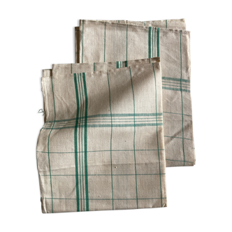 Set of 2 linen reserve towels 1960