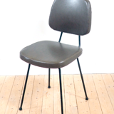 Ensemble de 4 chaises en Skaï années 60