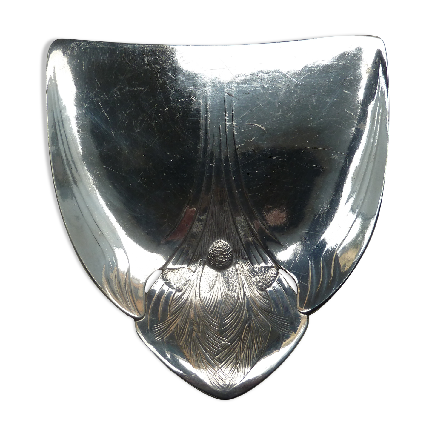 Old shovel picks crumb Christofle Gallia pine cone decoration Art Nouveau