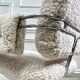 Vintage armchair in faux sheep's fur