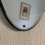 Vintage mirror 1960 asymmetrical rearview mirror - 55 x 38 cm
