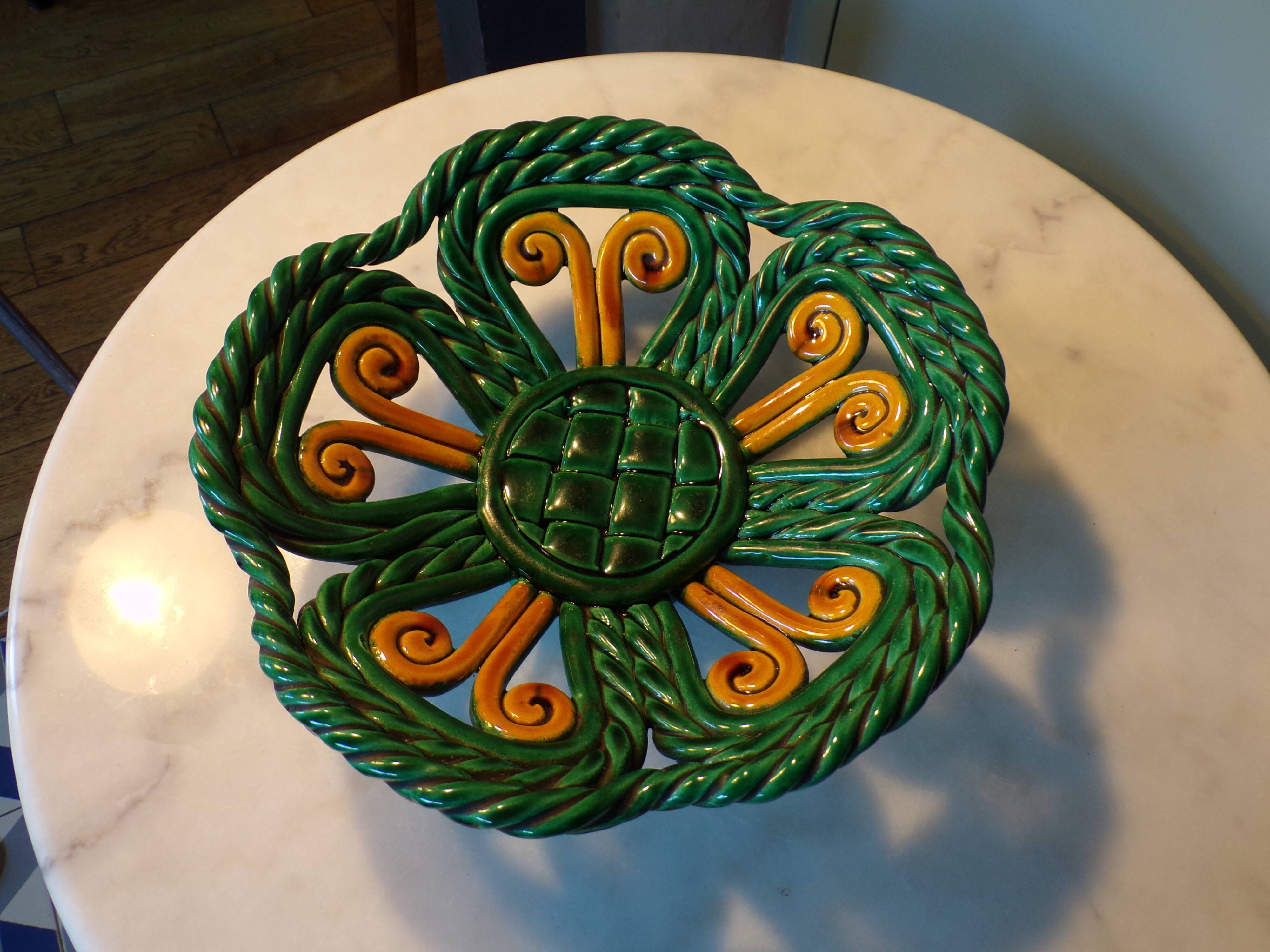 Vallauris ceramic braided bowl Ø31cm
