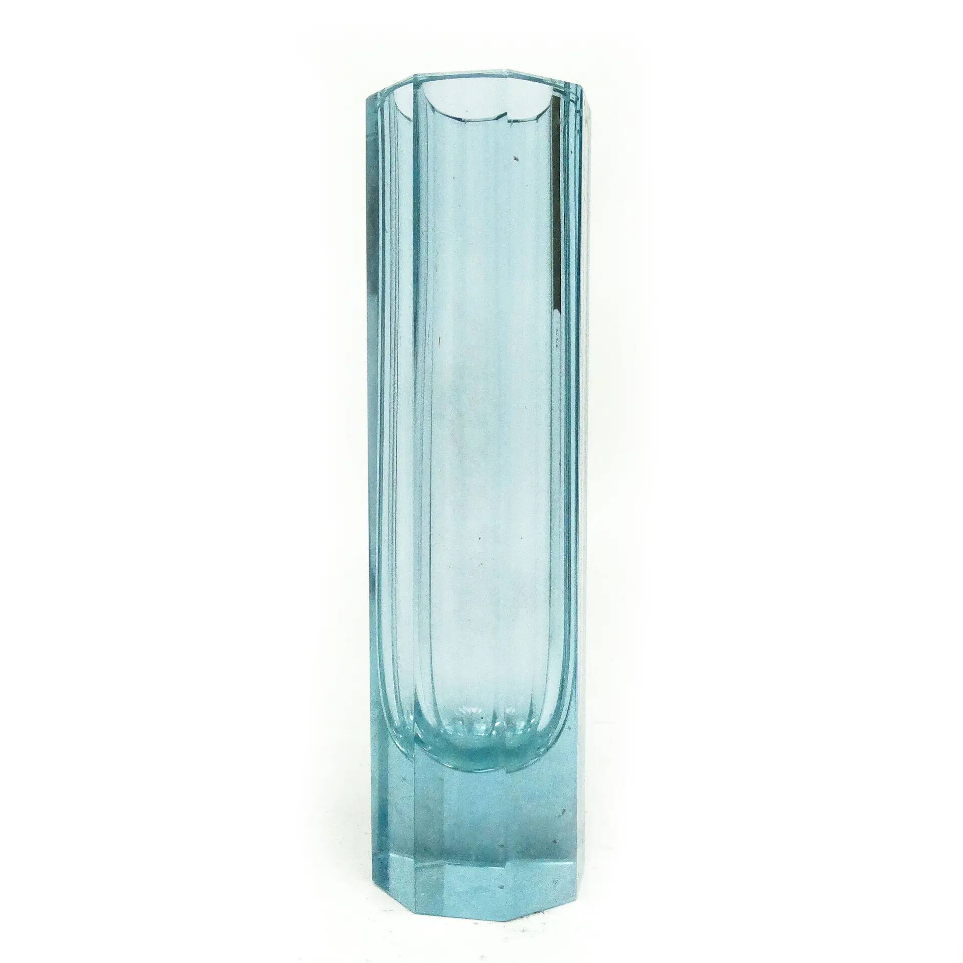 Art Deco vase, alexandrite crystal glass, Czechoslovakia, 1930s