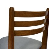 Vintage rare three-legged dining chair 1960s oak heart chair