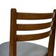 Chaise de salle à manger à trois pieds vintage rare des années 1960, chaise en chêne en forme de cœur