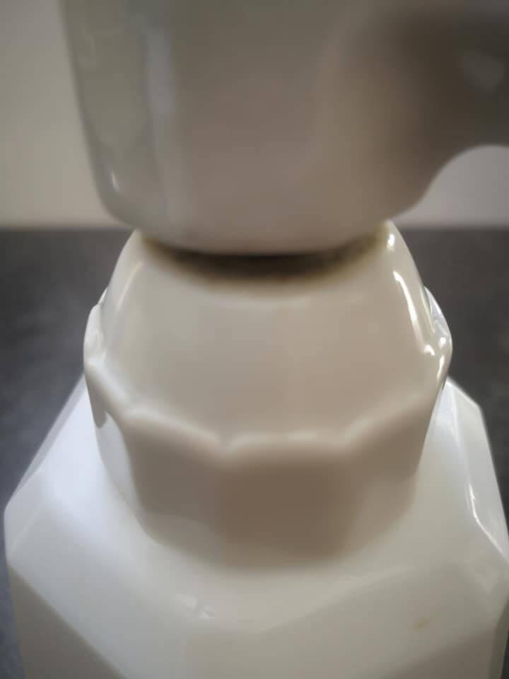 Old white porcelain bathroom wall light art deco 1930 opaline tulip