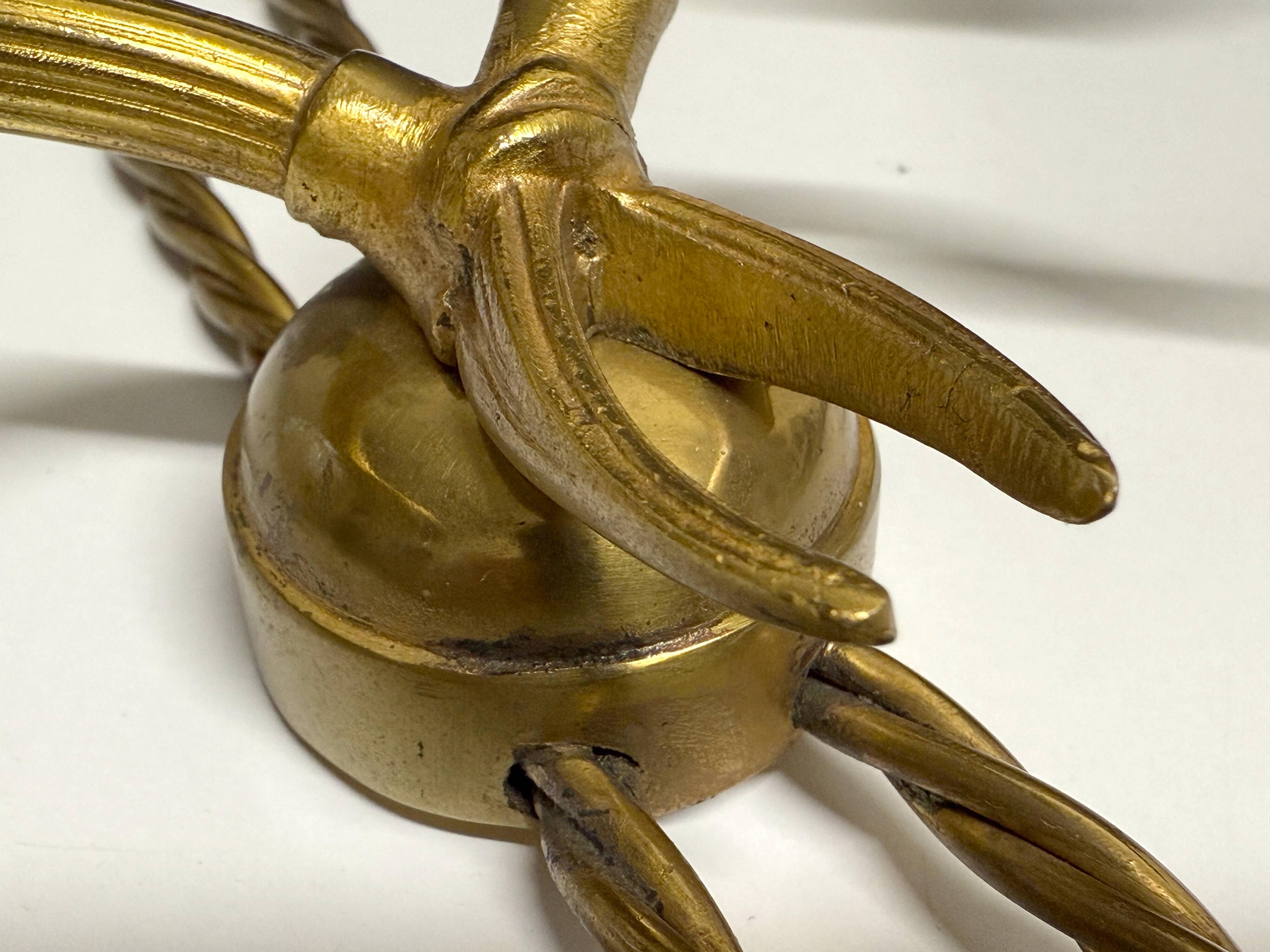 Antique Pair of 2-Light Wall Lights - Gilt Bronze - Louis XVI Style Knot