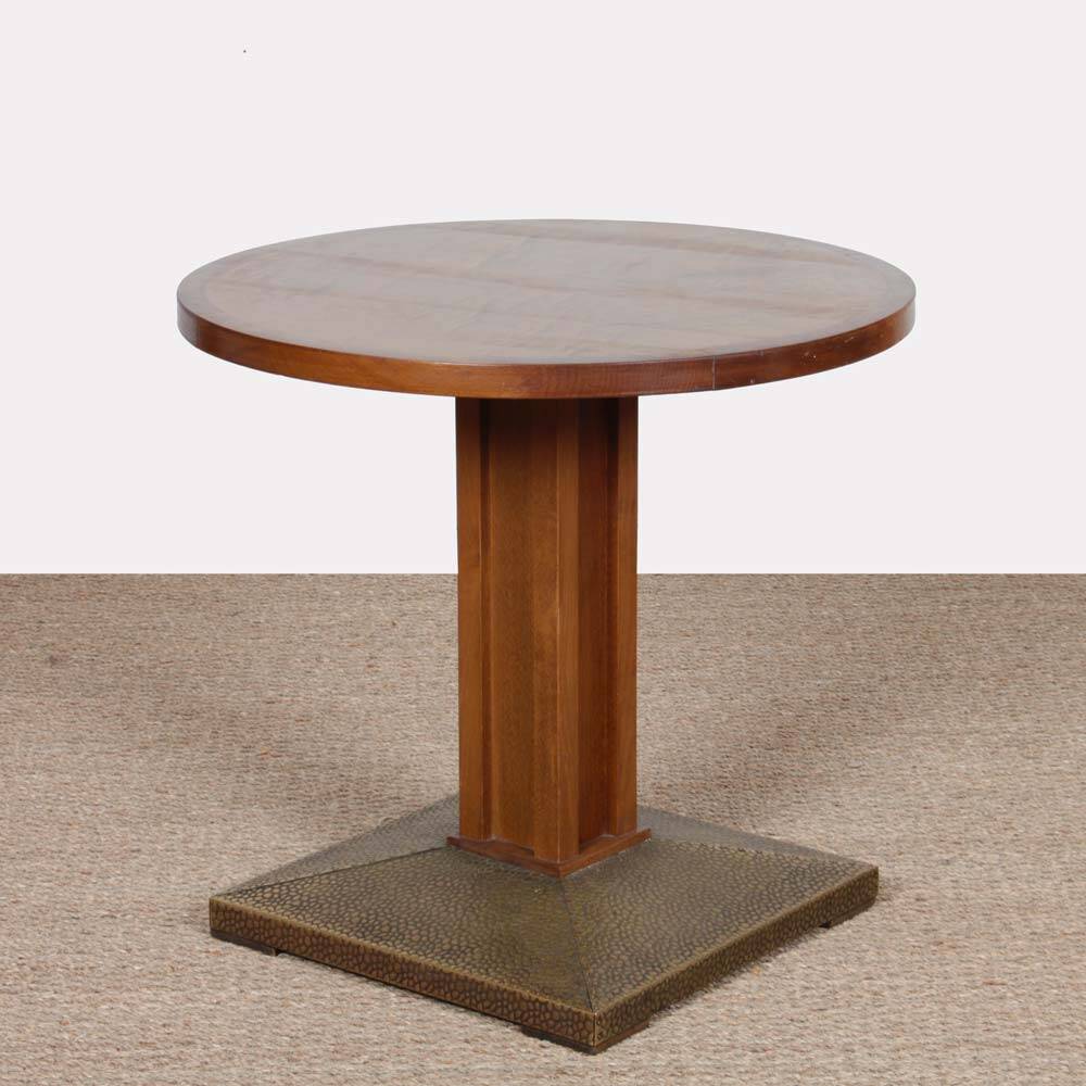 Side table/coffee table, wood and metal, 20th century