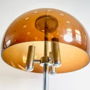 Mid-Century Chromed Mushroom Table Lamp With Acrylic Shade, Europe 1970S