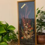 Gold frame dried flowers