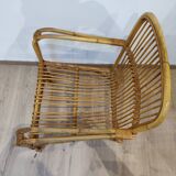 Vintage rattan armchair 60s