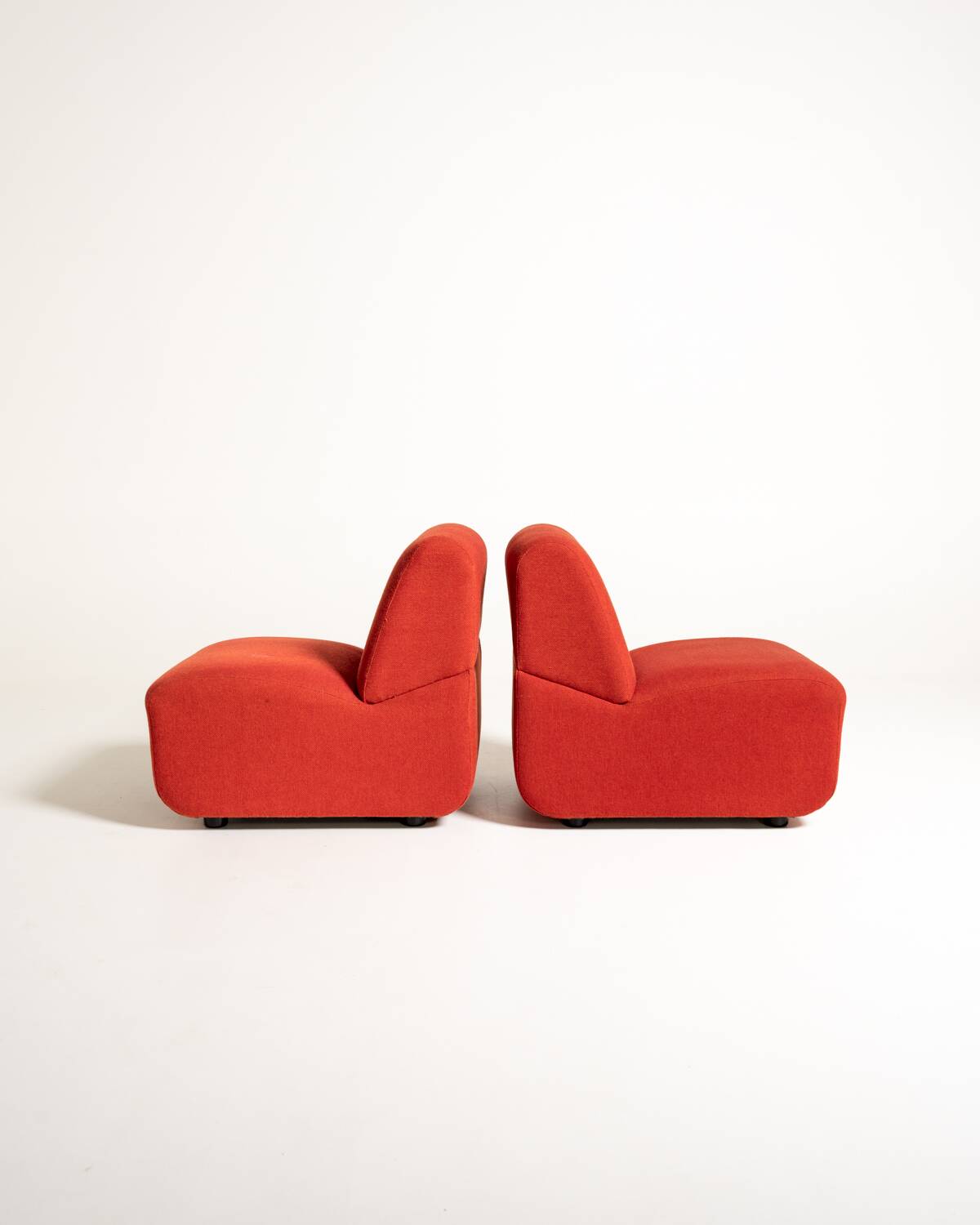 Modular Sofa in Red Fabric, Italy, 1970s