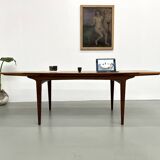 Scandinavian teak dining table, extendable