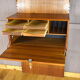 Wall system writing desk Poul Cadovius in teak 1960