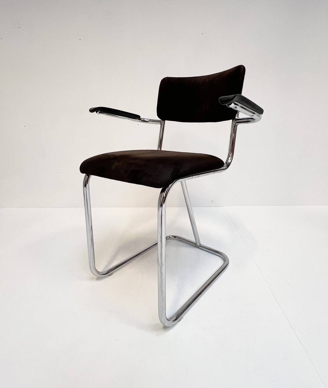 Set metal dining chairs in Gispen style (4), 1970s