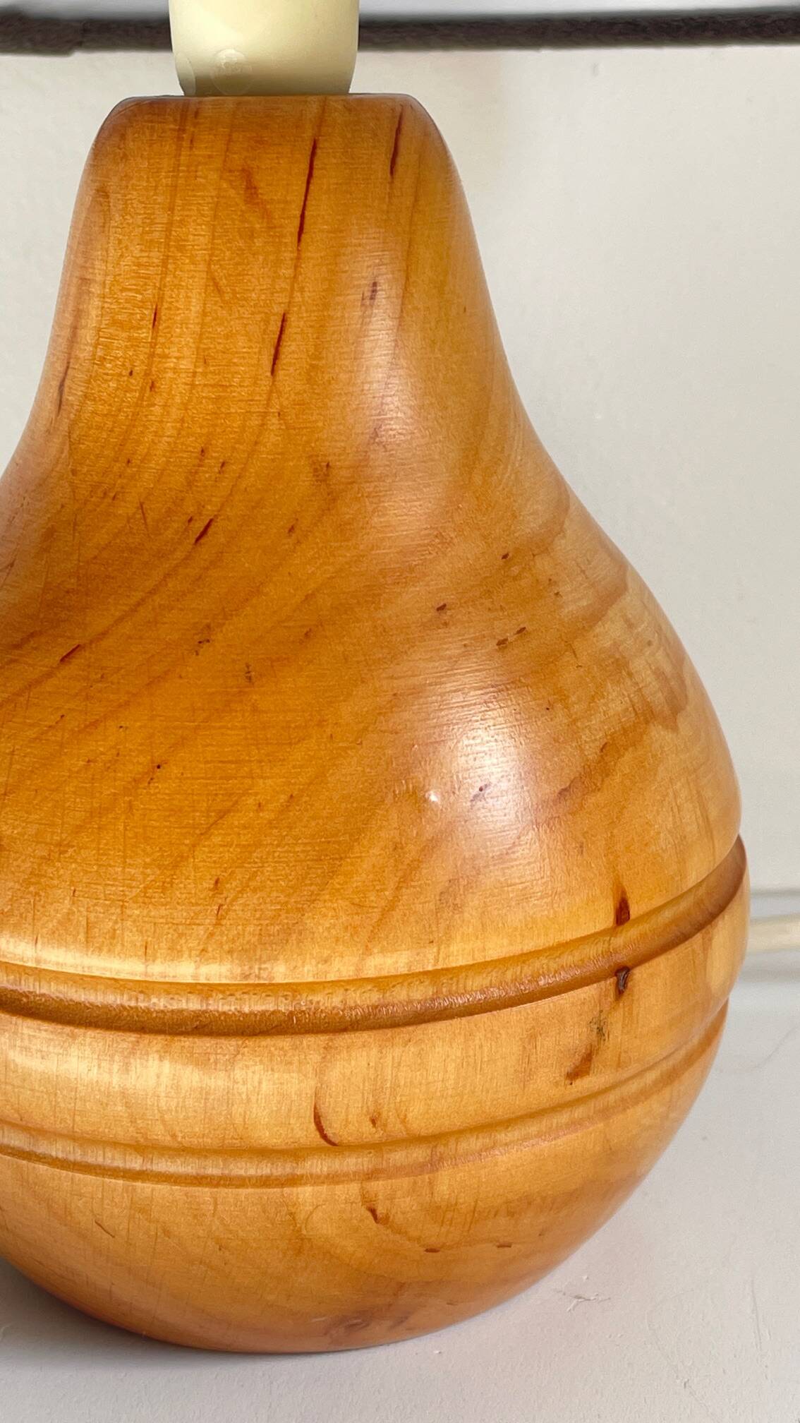 LAMPE Bois Massif VINTAGE