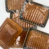 6 vintage plates in Sarreguemines slurry
