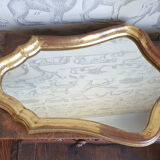 Gilded wooden mirror 41 cm