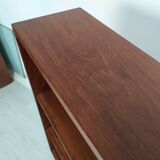 Teak compass foot bookcase shelf