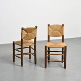 Paire de chaises modèle Bauche par Charlotte Perriand, circa 1950