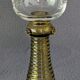 Wine glasses Roemer, Alsace, Rhine, engraved crystal and smoked glass x 5