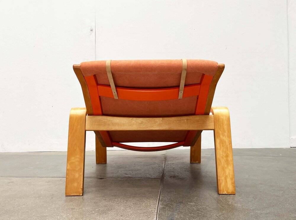 Mid-century modern Pulkka lounge chair by Ilmari Lappalainen for Asko, 1960s.