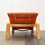 Mid-century modern Pulkka lounge chair by Ilmari Lappalainen for Asko, 1960s.