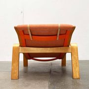 Mid-century modern Pulkka lounge chair by Ilmari Lappalainen for Asko, 1960s.