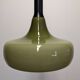 XL olive green opaline water drop pendant light from the 60s/70s