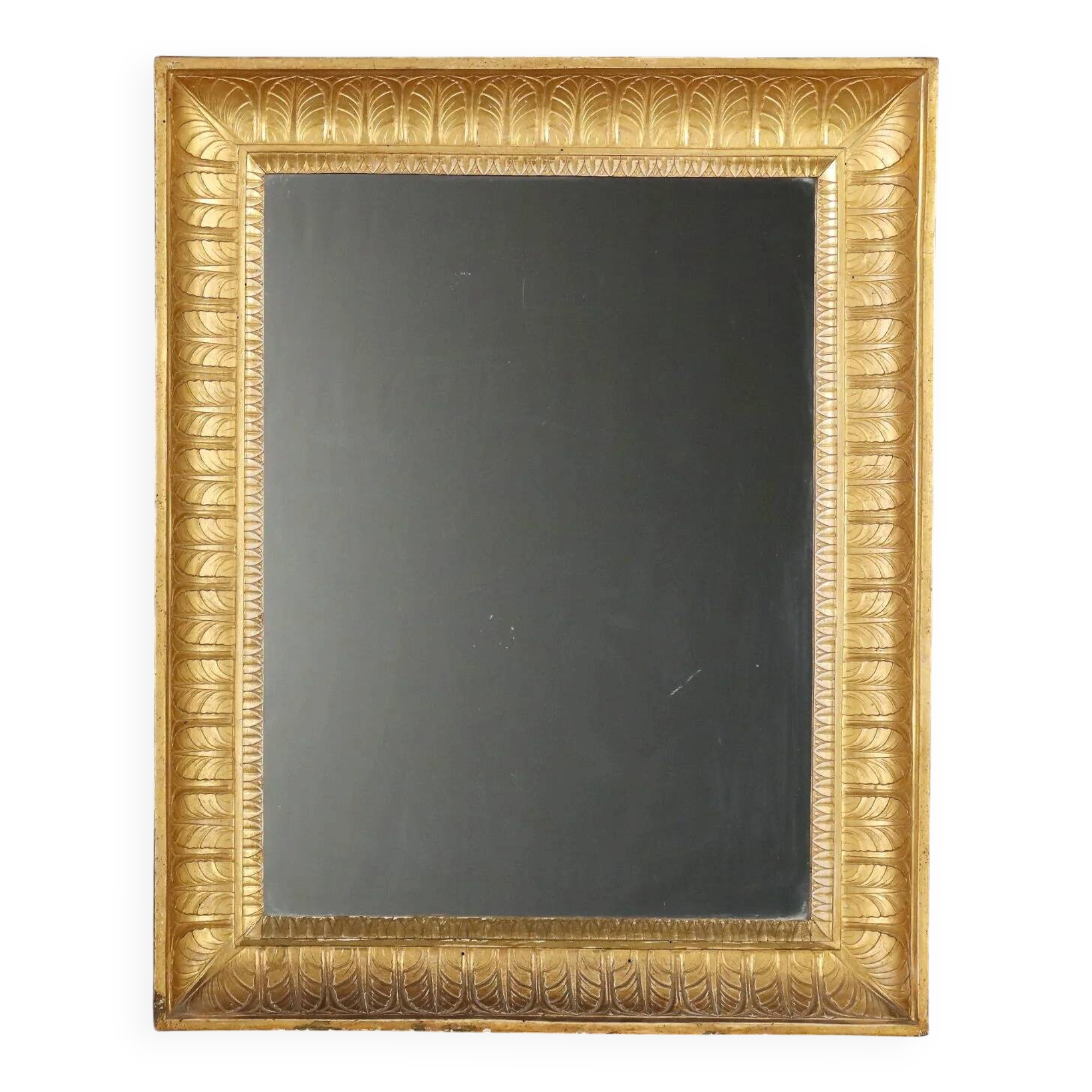 Antique Empire mirror in gilded wood, Italy, 19th century.