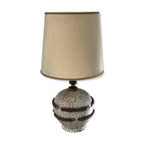 Ceramic table lamp fat lava circa 1950