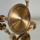 60s gold alabaster metal candlesticks
