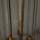 Modernist bronze wall lamp 1960 two lights